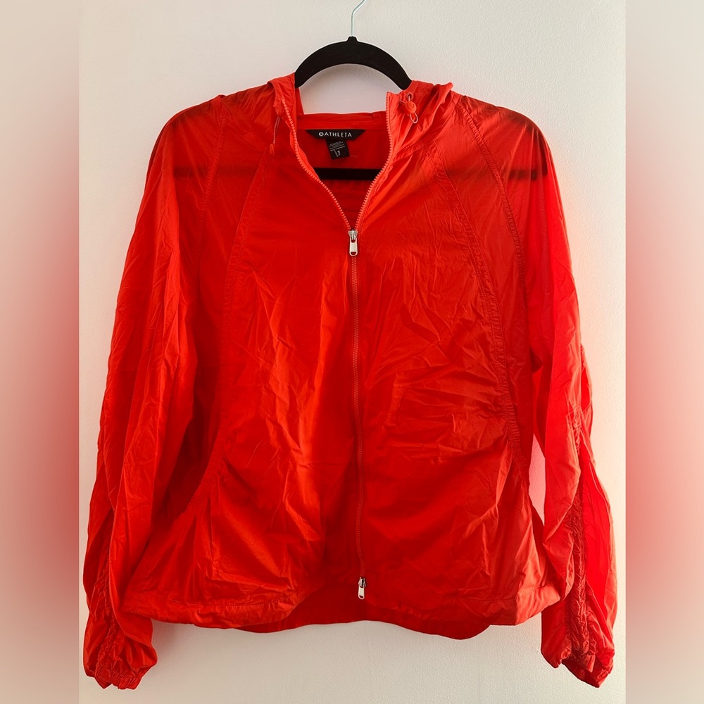 Athleta Expedition Jacket Red Active Sport Lightweight Jacket Size S NWOT